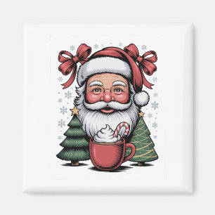 Aimant Noël Rouge Coquette Père Noël Noël