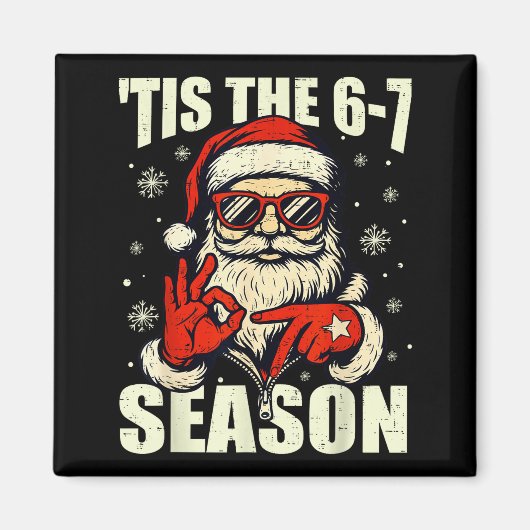 Aimant Noël Santa C'est La Saison 67 Meme Numéro Six (Devant)
