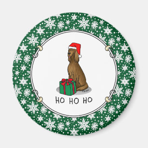 Aimant Noël Santa Hat Irlandais Setter Chien (rouge 1) mi