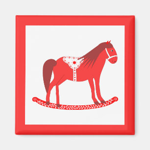 Aimant Noël scandinave Cheval Rocking