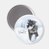 Aimant Noel Schnauzer Standard (Recto/Verso)