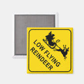 Aimant Noël - Signe bas de rennes volant (Recto/Verso)