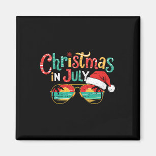 Aimant Noël Solitaire En Juillet Été Xmas Vacances De Pla