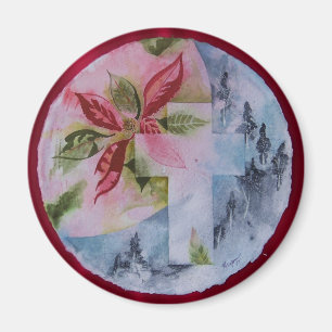 Aimant Noël sur l'aimant rouge