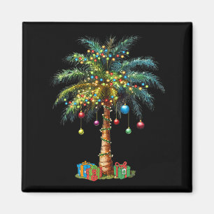 Aimant Noël tropical Hawaïen Père Noël Lumières de Noël P