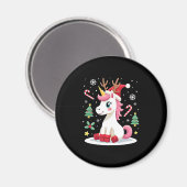 Aimant Noël Unicorne mignonne Magique Noël Toddler Girls (Recto/Verso)