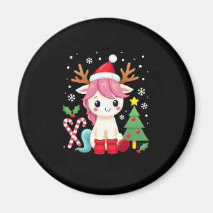 Aimant Noël Unicorne mignonne Magique Noël Toddler Girls