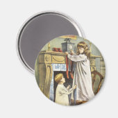 Aimant Noël victorien, Bas de Noël pour enfants (Recto/Verso)