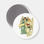 Aimant Noël vintage, anges victoriens angéliques (Recto/Verso)