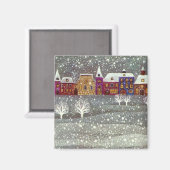 Aimant Noël Vintage, Cheval du Père Noël (Recto/Verso)