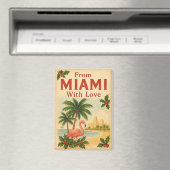 Aimant Noël Vintage De Miami Avec Amour  (In Situ (Lave-vaisselle))