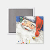 Aimant Noël Vintage, Jolly Santa Claus avec musique (Recto/Verso)
