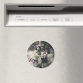 Aimant Noël Vintage, Meilleurs amis sur skis (In Situ (Lave-vaisselle))