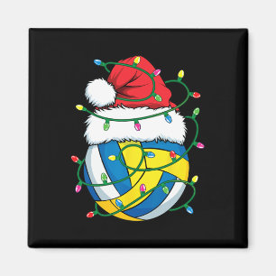 Aimant Noël Volley-ball Santa Hat Garçons Filles Noël Lig