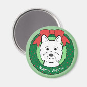 Aimant Noël Westie (Recto/Verso)
