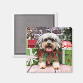 Aimant Noël - YorkiPoo - Oliver (Recto/Verso)