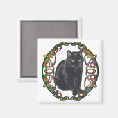 Aimant Nœud celtique Chat Noir (Recto/Verso)