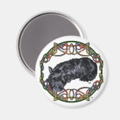 Aimant Noeud celtique Scottie au repos (Recto/Verso)
