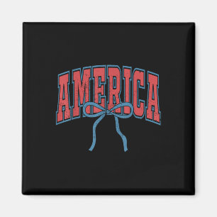 Aimant Nœud Coquette Amérique 4 Juillet États-Unis Americ