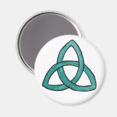 Aimant noeud de trinité Turquoise (Recto/Verso)