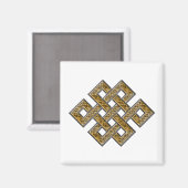 Aimant Noeud mystique - Argent et Or 2 (Recto/Verso)
