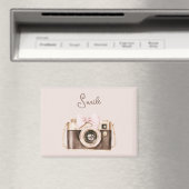 Aimant Nœud rose marron caméra sourire (In Situ (Lave-vaisselle))