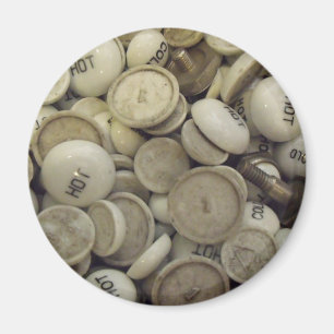 Aimant Noeuds vintages en porcelaine chaude et froide