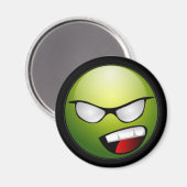 Aimant noir à visage vert (Recto/Verso)