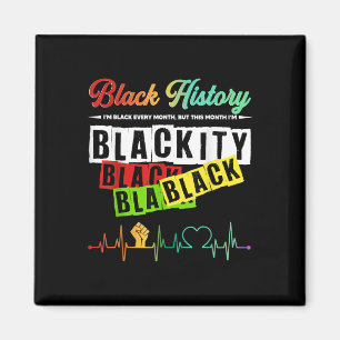 Aimant Noir Blackity Histoire Mois Fierté Africain Mens W