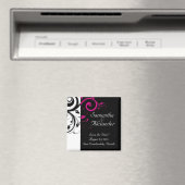 Aimant Noir, Blanc, Fuchsia Mariage inverse (In Situ (Lave-vaisselle))