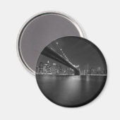 Aimant Noir blanc New York City Skyline (Recto/Verso)