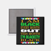 Aimant Noir chaque mois citation drôle Juneteenth (Recto/Verso)