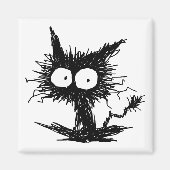 Aimant Noir Chat Kitten GabiGabi (Devant)