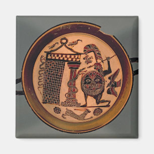 Aimant Noir-chiffre tasse de Laconian dépeignant un atta