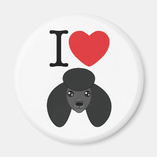 Aimant noir de caniche