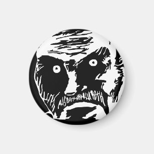 Aimant noir de Meme de regard fixe (retouché)