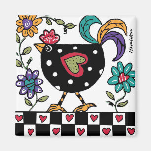 aimant noir de poulet