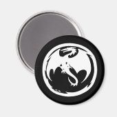 Aimant noir Dragon blanc (Recto/Verso)