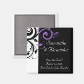 Aimant Noir et blanc avec accentuation de la spirale viol (Recto/Verso)