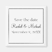 Aimant Noir et blanc classique (Devant)