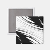 Aimant Noir et Blanc Moderne (Recto/Verso)