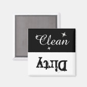 Aimant noir et blanc propre pour lave-vaisselle (Recto/Verso)