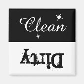 Aimant noir et blanc propre pour lave-vaisselle (Devant)