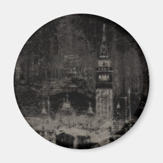 Aimant Noir et Taupe en survol Skyline Venise Italie (Devant)