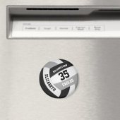 Aimant noir gris école couleurs volley-ball (In Situ (Lave-vaisselle))