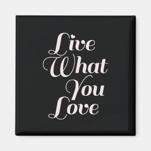 Aimant Noir inspiré de cadeaux de citation d'amour vivan
