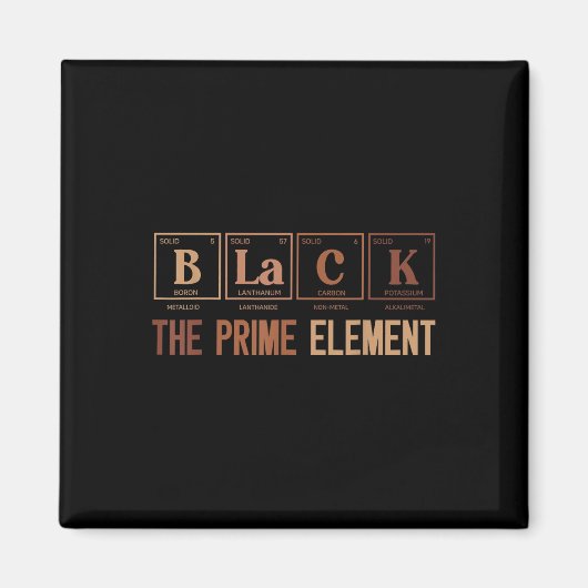 Aimant Noir Le Premier Élément Noir Histoire Mois Période (Devant)