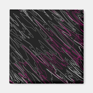 Aimant Noir marbré rose