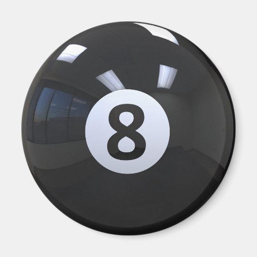 Aimant Noir No 8 Billard Ball de piscine (Devant)