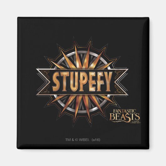 Aimant Noir & Or Stupefy Spell Graphisme (Devant)